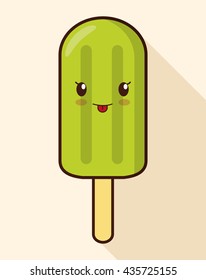 Ice cream design. Cartoon icon. dessert illustration,