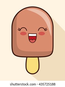 Ice cream design. Cartoon icon. dessert illustration,
