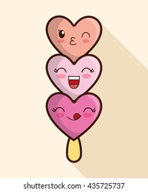 Ice cream design. Cartoon icon. dessert illustration,
