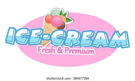 Ice cream. Design Elements.Vector Illustration