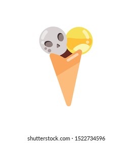 Ice Cream Design Flat Template Vector