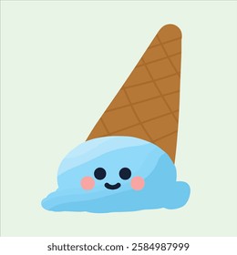 ice cream design flavour blue candy