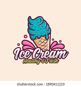 Ice Cream design logo premium-1