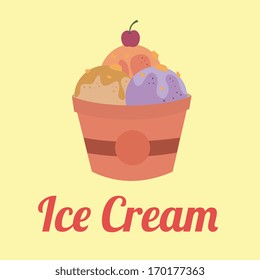 ice cream design over cream background vector illustration 