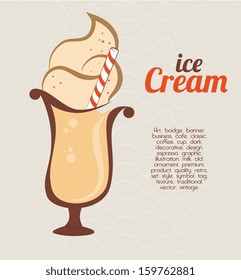 ice cream design over beige background vector illustration 