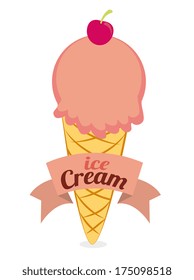 ice cream design over white background vector illustration 