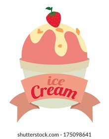 ice cream design over white background vector illustration 