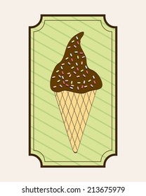 ice cream design over  white background vector illustration