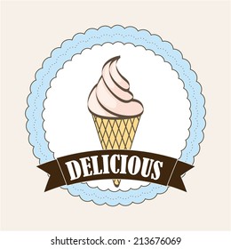 ice cream design over white background vector illustration