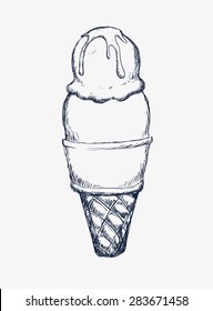 Ice cream design over white background, vector illustration