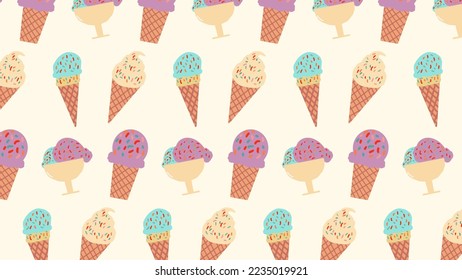 ice cream design pattern background