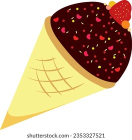 ice cream, design, summer, carefree, cutout, drop, enjoyment, females, graphic, horizontal, lifestyles, one person, photography, pop, poster, product, shop, soft, sticker, classic, copy space, happine