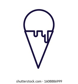 Ice cream design, Sweet dessert food flavor scoop summer dairy and tasty Vector illustration