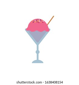 Ice cream design, Sweet dessert food flavor scoop summer dairy and tasty Vector illustration