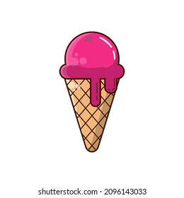Ice cream design vector illustration templates isolated on white background