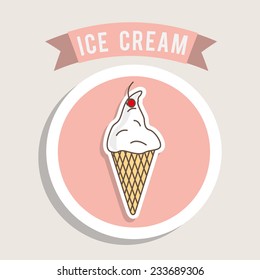 ice cream  design , vector illustration