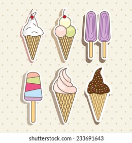 ice cream  design , vector illustration