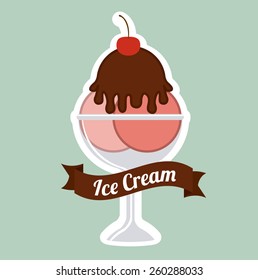 Ice cream design, vector illustration