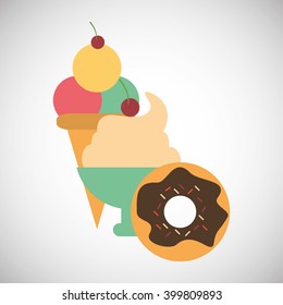 Ice cream design, vector illustration