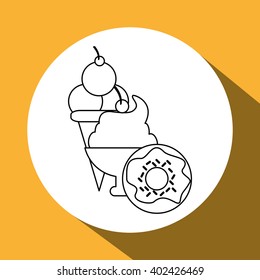 Ice cream design, vector illustration
