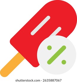 Ice Cream Desser Sweet Icon Vector Flat ILlustration