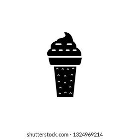 ice cream, dessert, cone icon. Element of bakery and desert isolated icon. Premium quality graphic design icon. Signs and symbols collection icon for websites, web design