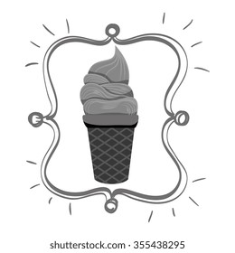 Ice cream dessert graphic design, vector illustration eps10