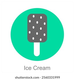 Ice Cream and dessert icon concept