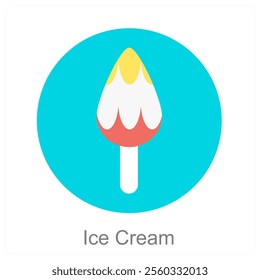 Ice Cream and dessert icon concept