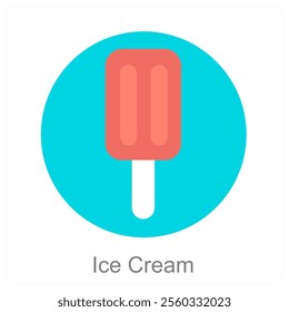 Ice Cream and dessert icon concept