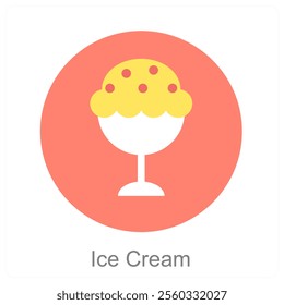 Ice Cream and dessert icon concept