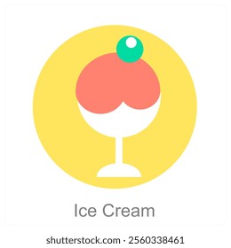 Ice Cream and dessert icon concept