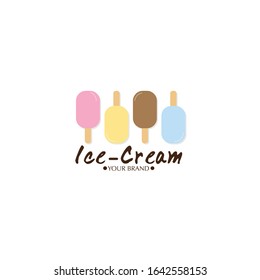 ice cream dessert icon logo brand design graphic object