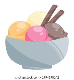 ice cream  of dessert illustration