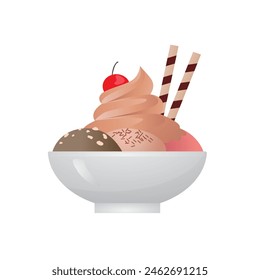 ice cream of dessert illustration