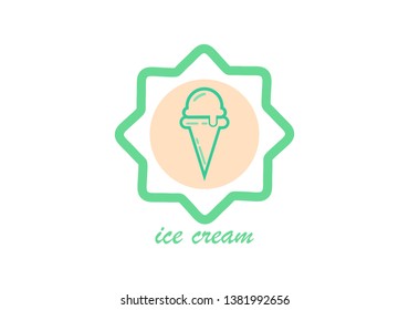Ice cream, dessert logo vector