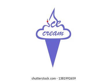 Ice cream, dessert logo vector