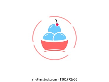 Ice cream, dessert logo vector