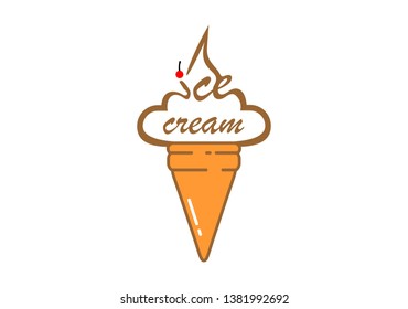Ice cream, dessert logo vector