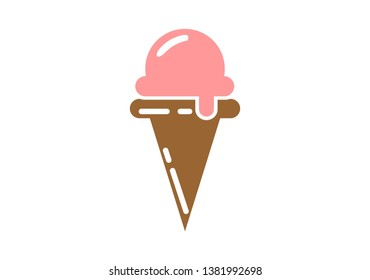Ice cream, dessert logo vector