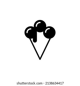 Plantilla de logotipo Ice Cream, Dessert, Sweet Solid Line Icon Vector Illustration. Idóneo Para Muchos Fines.