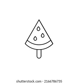 Ice Cream, Dessert, Sweet Thin Line Icon Vector Illustration Logo Template. Suitable For Many Purposes.