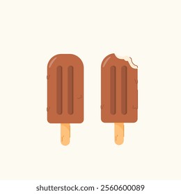 Ice cream, Dessert, traditional chocolate box ice cream, street sweet food for poster and web icon