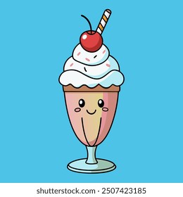 Ice cream dessert vector art