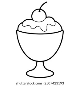 Arte vectorial de postre helado