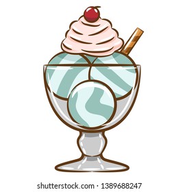 Ice cream dessert vector clipart