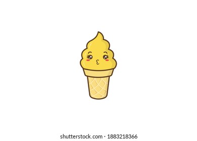 Ice Cream Dessert Vector Icon Design