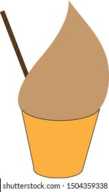 Ice cream dessert vector illustration