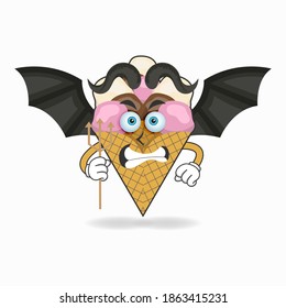 The Ice Cream devil mascot character. vector illustration