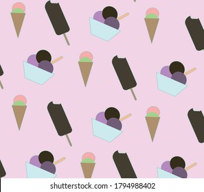 helado de diferentes tipos de patrones